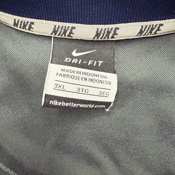 UConn Huskies Nike Polo Shirt Men 3XL White Blue Gray Colorblock Performance - Picture 5 of 13